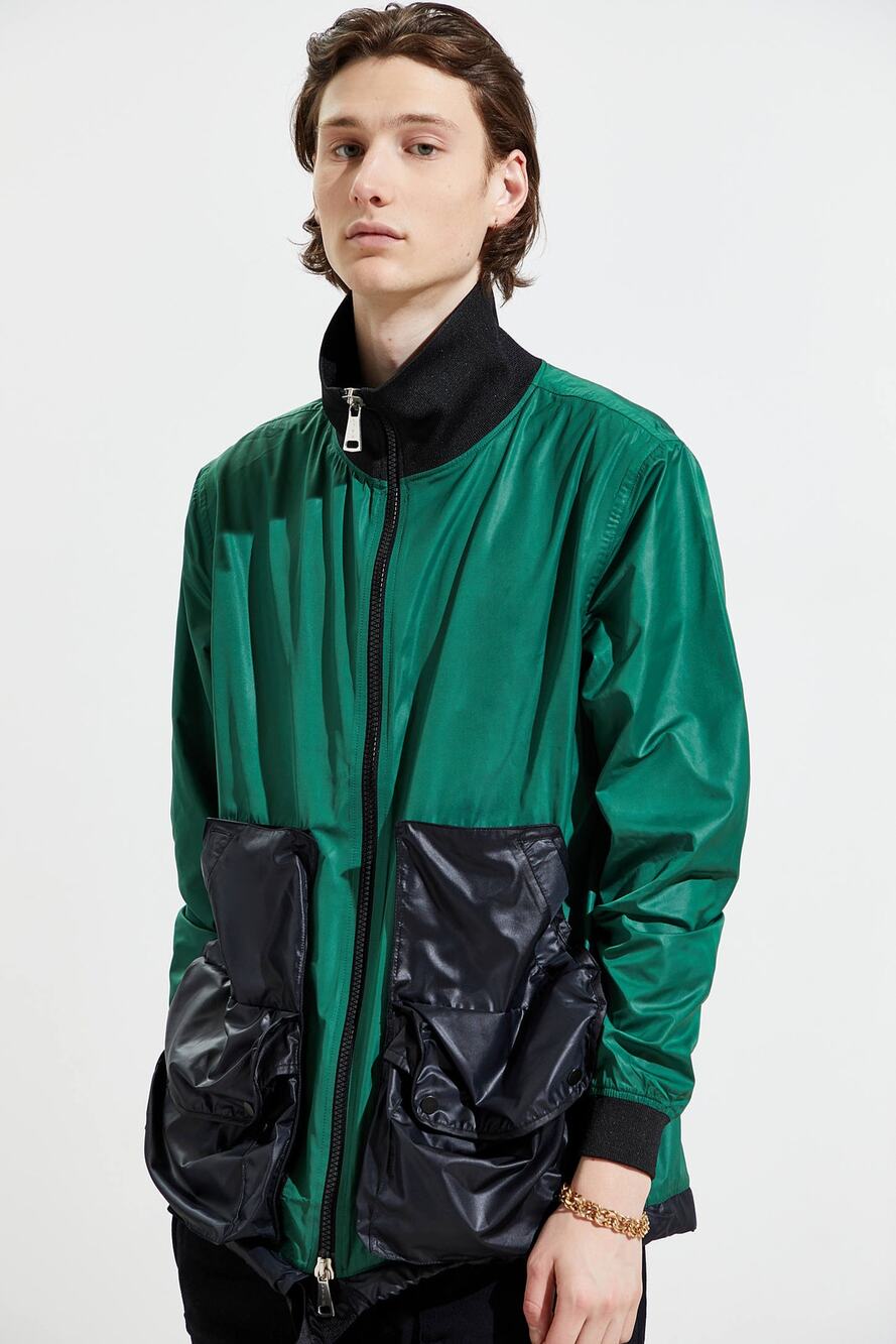 New Urban Outfitters LYpH Smitt Two-Tone Track Jacket $479 MEDIUM Green/Black